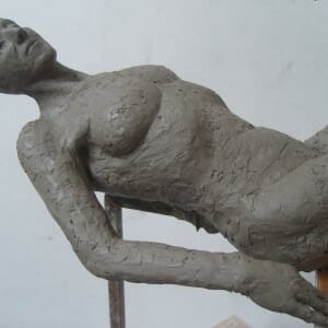 Half-Life Size study of Louise, Clay, 2012 (view 2)